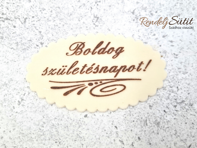 Boldog születésnapot ovális tábla